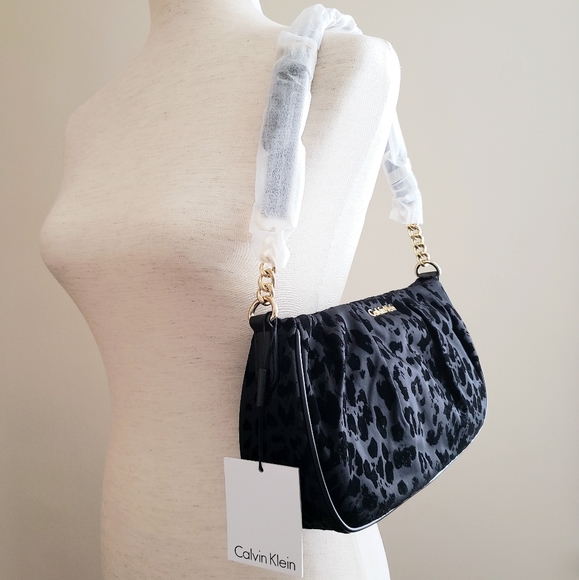 Calvin Klein Animal Print Nylon Demi Shoulder Bag - Picture 3 of 6